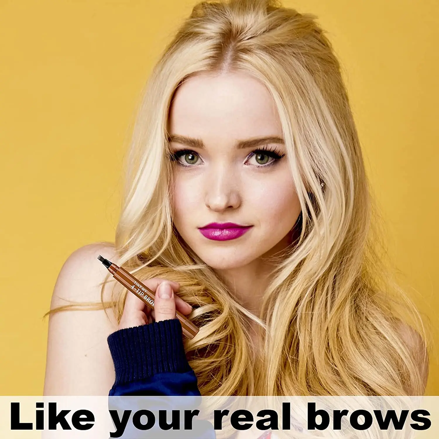 Crayon à sourcils liquide imperméable à l'eau, stylo à sourcils longue durée, stylo à sourcils à 4 pointes de fourchette, stylo à sourcils cosmétique, crayon à sourcils microlame – Image 4
