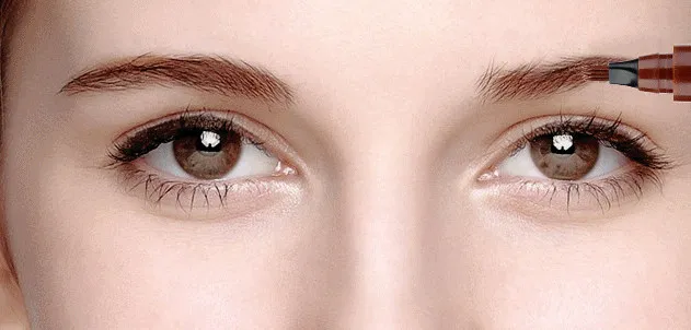 Crayon à sourcils liquide imperméable à l'eau, stylo à sourcils longue durée, stylo à sourcils à 4 pointes de fourchette, stylo à sourcils cosmétique, crayon à sourcils microlame Crayon à sourcils liquide imperméable à l'eau, stylo à sourcils longue durée, stylo à sourcils à 4 pointes de fourchette, stylo à sourcils cosmétique, crayon à sourcils microlame