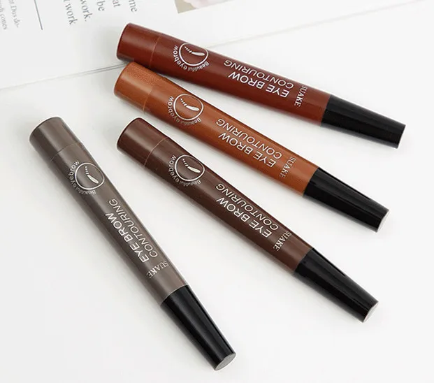 Crayon à sourcils liquide imperméable à l'eau, stylo à sourcils longue durée, stylo à sourcils à 4 pointes de fourchette, stylo à sourcils cosmétique, crayon à sourcils microlame Crayon à sourcils liquide imperméable à l'eau, stylo à sourcils longue durée, stylo à sourcils à 4 pointes de fourchette, stylo à sourcils cosmétique, crayon à sourcils microlame