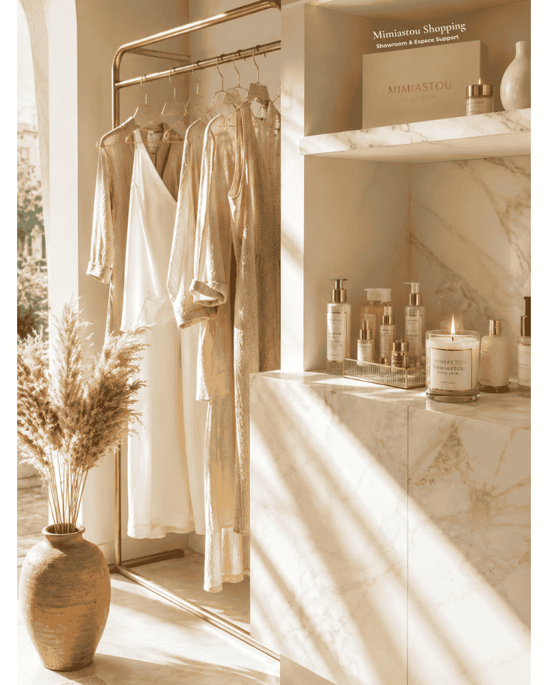 Showroom et espace support de la boutique Mimiastou Shopping