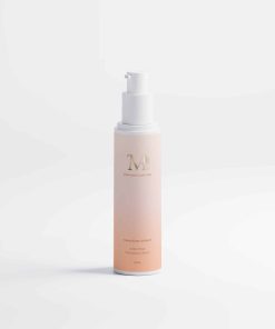 Flacon pompe de la Crème Éclat Unifiante Mimiastou-Glow-Skin 50ml sur fond blanc pour unifier le teint